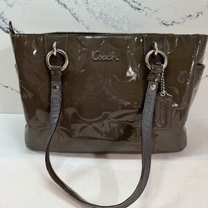 Coach Patent Leather Mia Maggie Tote